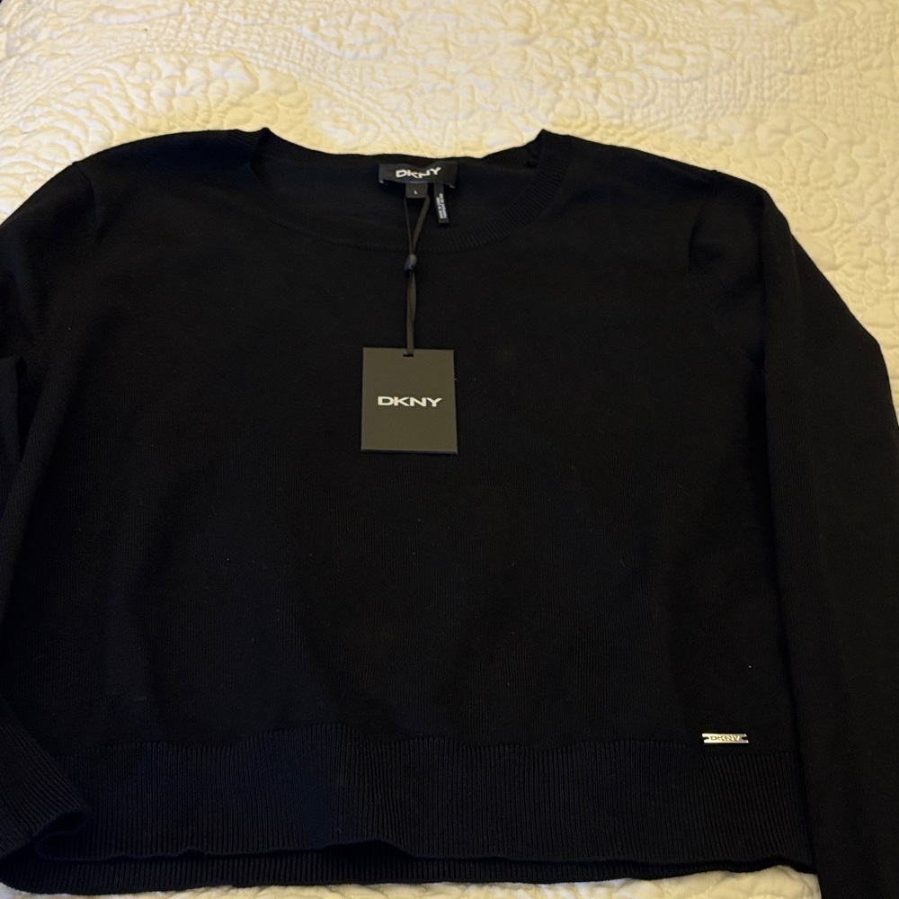 DKNY Elegant Black Knit Top